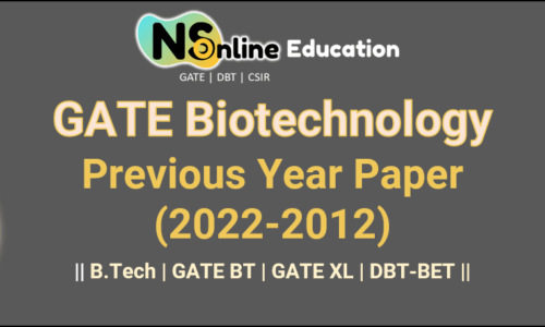 GATE Biotechnology </br> || 2022-2012 Question Paper ||