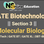 Molecular Biology || B.Tech | GATE-BT ||